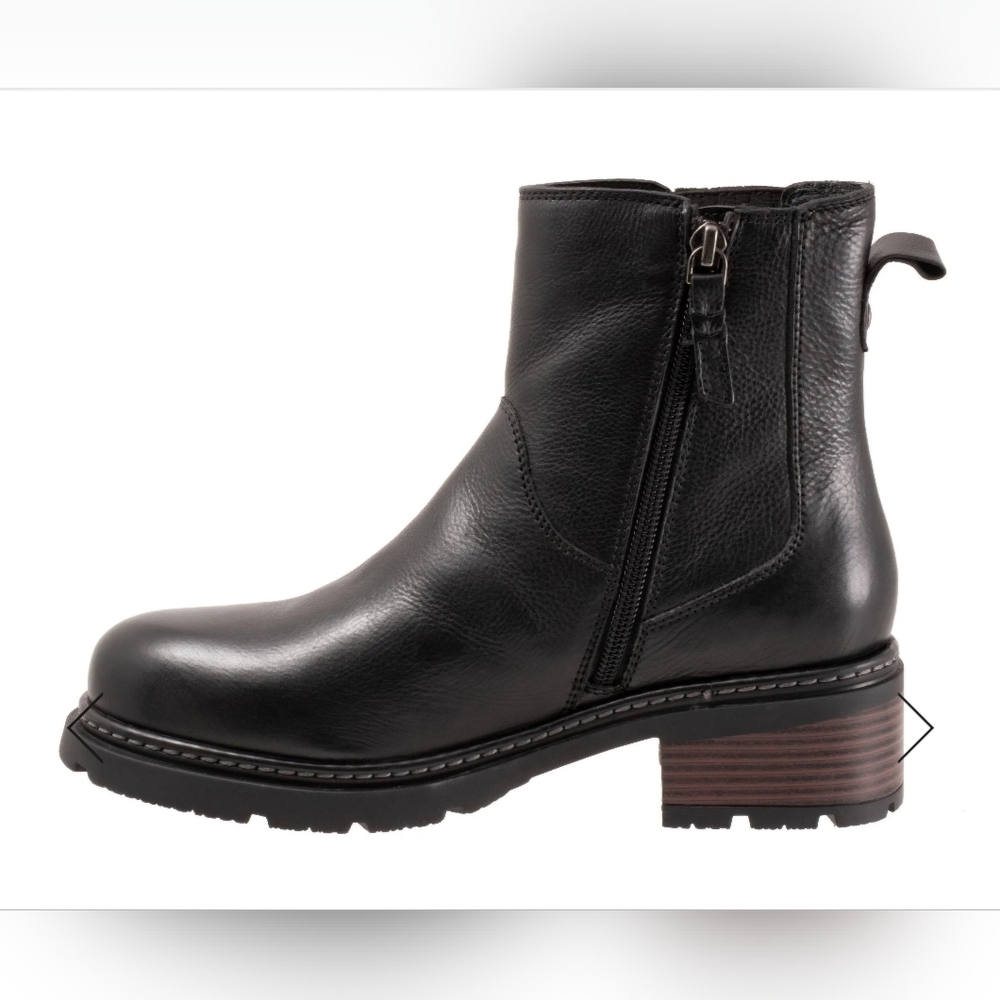 NEW, Women Softwalk Novato S2254-001 Womens Black 12-Wide Leather Boots